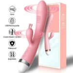 G-Spot Rabbit Double Vibrator Pink, Waterproof, USB charging