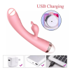 G-Spot Rabbit Double Vibrator Pink, Waterproof, USB charging