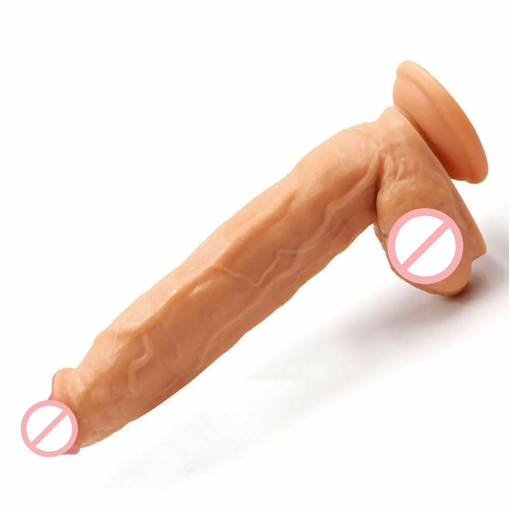 Huge-12-Inch-Suction-Cup-Dildo-With-Balls-Real-Thick-Big-Large-Realistic-Sex-Toy-8-fotor-2025060418512 11 Inch Large Thick Realistic Liquid Silicone Dildo with