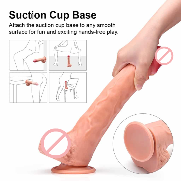 Hulk 11 Inch Silicone Dildo and 8 Inches Insertion Length