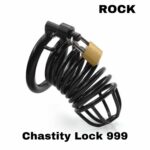 Steel Chastity Cock Cage Black Colour Penis Cage