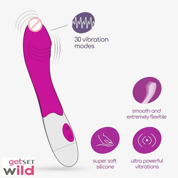 Janu Soft Silicone Female G Spot USB Vibrator Pink