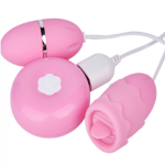 2 In 1 Jingling Double Jumping Licking Tongue Vibrator and Egg Vibrator