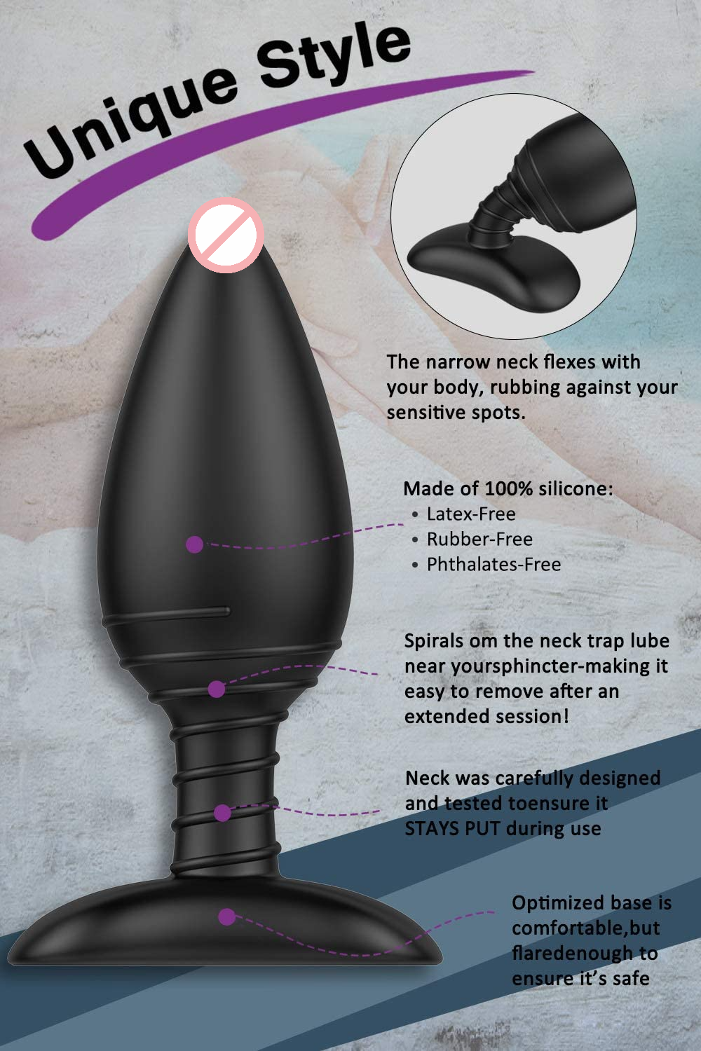 Lange Remote Anal Plug-Silicone