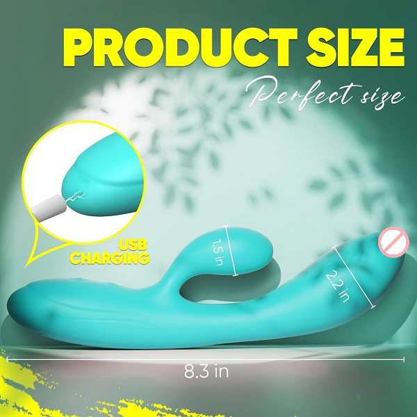 Lesy G Spot Clitoral Stimulator Silicone Rabbit Vibrator