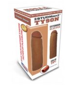 TYSON Brown Super Silicon Chocolate Penis Extender Sleeve - Image 4
