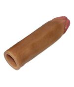 TYSON Brown Super Silicon Chocolate Penis Extender Sleeve - Image 2