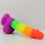 RainBow Super realistic 8 Inches Dildo For LGBTQ
