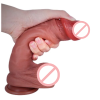 Realistic Sliding Skin Dildo with Foreskin 8 Inch