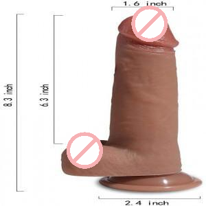 Realistic Sliding Skin Dildo with Foreskin 8 Inch