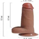 8 Inch Realistic Sliding Skin Dildo With Foreskin