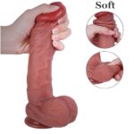 8 Inch Realistic Sliding Skin Dildo With Foreskin