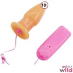 Remote Controlled Simple Mini Flesh Color Vibrating Anal Plug - Image 4