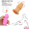 Remote Controlled Simple Mini Flesh Color Vibrating Anal Plug