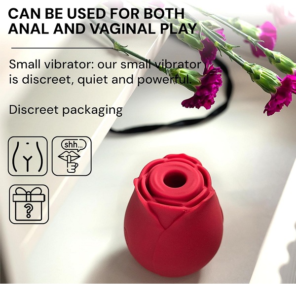 Rose Clit Sucker Vibrator For Women with 7 Intense Suction