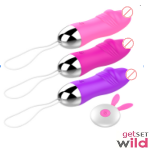 Small Rabbit Dildo With Wireless Egg Remote