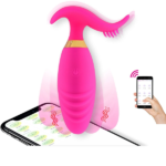 Sole Vibrating Mobile App Control Butt Plug With Strokers