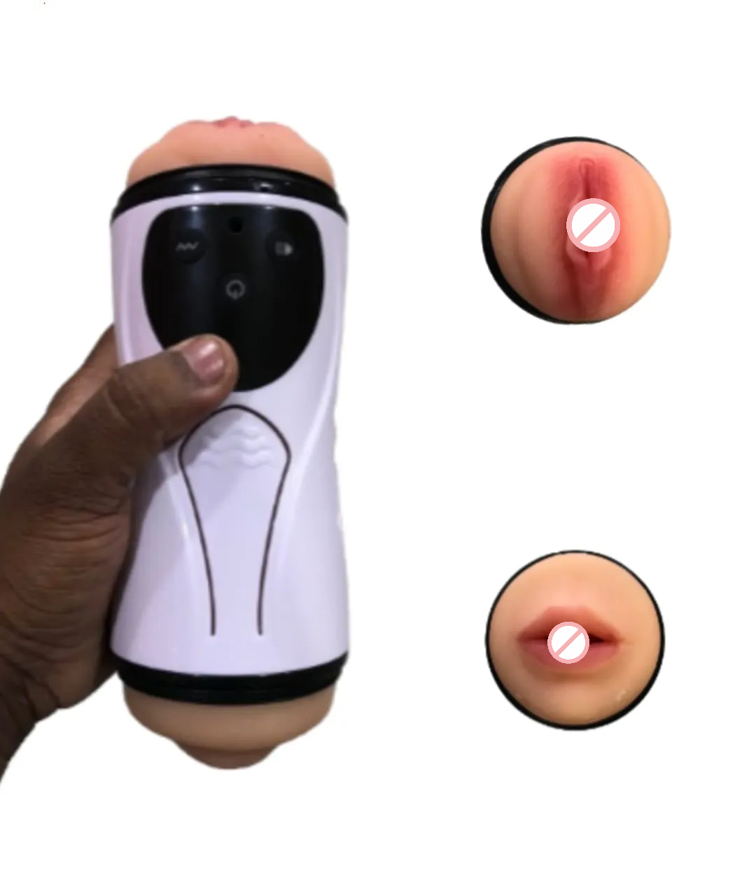 TOKO 2 IN 1 Vibrating Masturbator TOKO 2 IN 1 Vibrating Masturbator