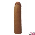 TYSON Brown Super Silicon Chocolate Penis Extender Sleeve