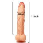 Thick Realistic 11 Inch Large Silicone Dildo With Suction Cup