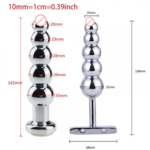 Tower Stainless Steel Butt Plug Spiral Anal Beads1