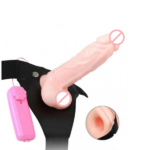 Vibrating-Hollow-Strap-On-6.5-Inch-Dildo-With-Soft-Belt