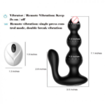 Vibrating Remote Control Anal Bead Butt Plug