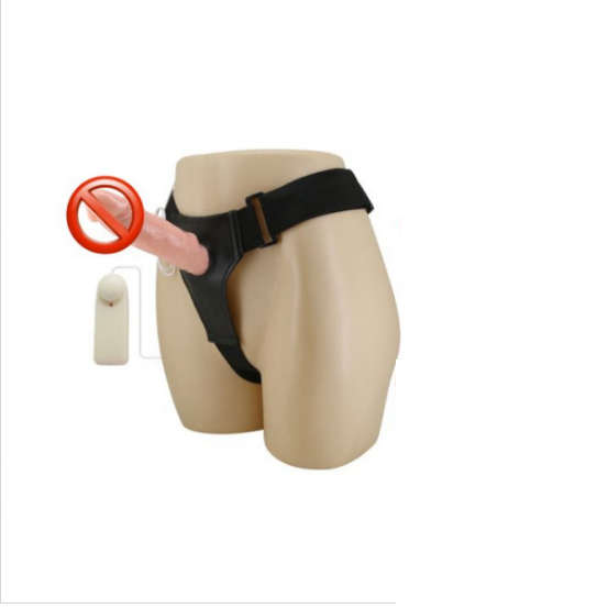Vibrating Strap-On Solid Dildo