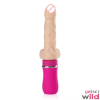 Vibrating Thrusting Silicone Dildo USB Rechargeable