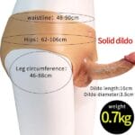 Wearable Strap-On Dildo Panties Underwear With Fake Penis With Realistic Testicles