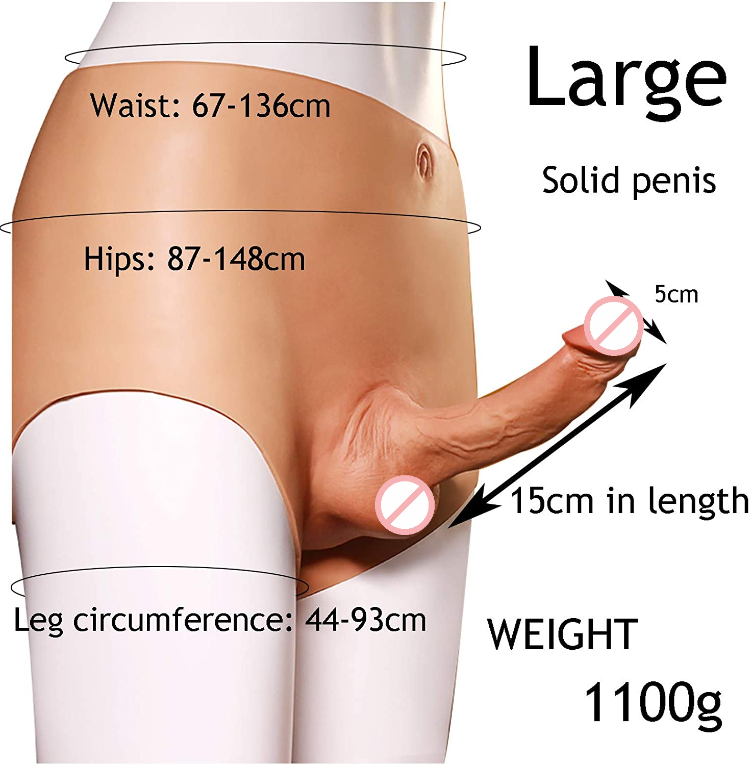 Wearable Strap-On Dildo Panties Underwear With Fake Penis with Realistic Testicles