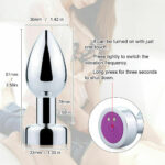 Wild USB Chargeable Vibrating Anal Steel Butt Plug - Image 4
