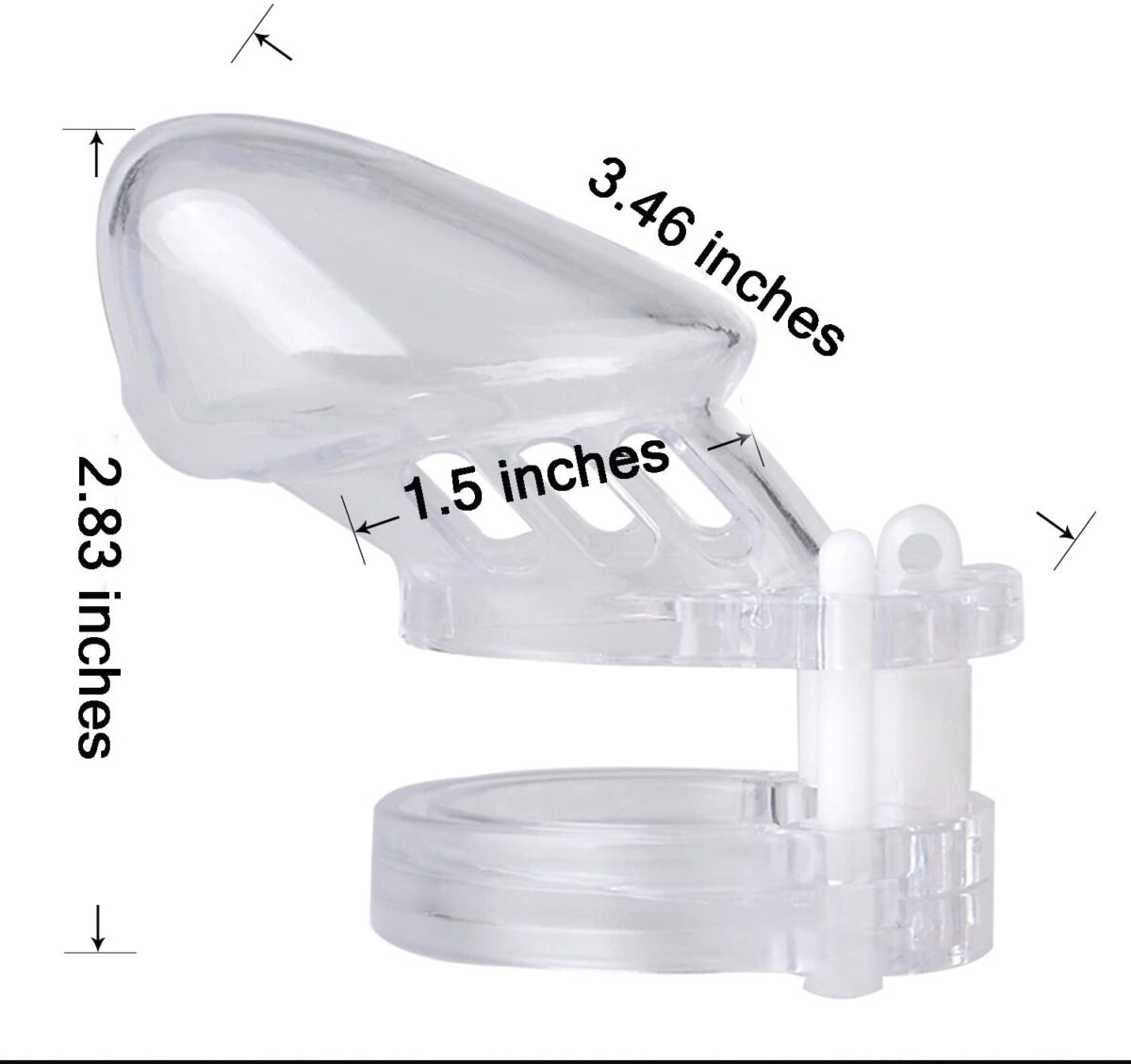 Transparent  Penis Chastity Cage Lock - Image 3