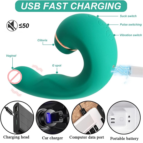 3 In 1 Sucker Vibrator G Spot Dildo Nipple SuckerNipple Clitoris Licking Vibrator