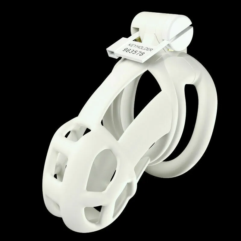 Mamba-Chastity-Device-Cobra-Cage-Men-Resin-Bird-Lock-Belt-4-Ring-1b