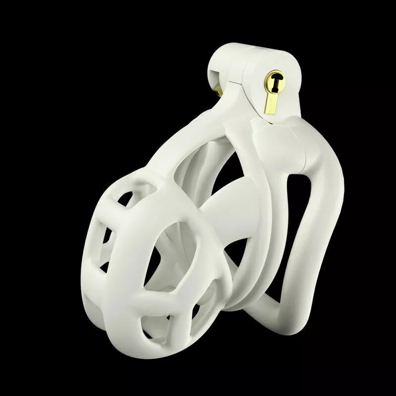 Mamba-Chastity-Device-Cobra-Cage-Men-Resin-Bird-Lock-Belt-4-Ring-1e