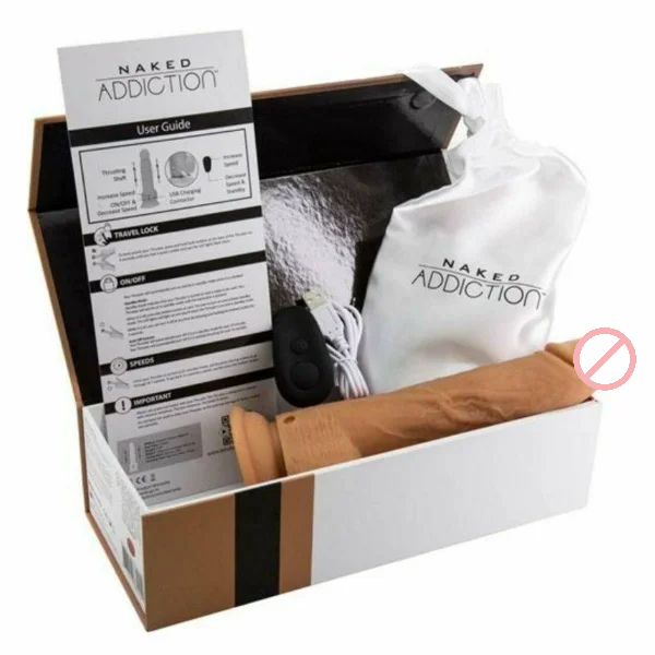 Naked Addiction Thrusting 9 Inch Dildo With Wireless Remote