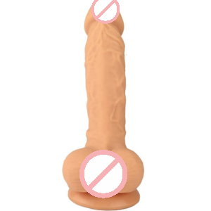 Naughty Realistic Silicone Dildo With Suction Cup Flesh 8
