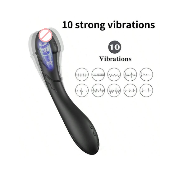 Powerful Rose Dildo Vibrator With 10 Vibration Modes