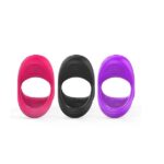 Rechargeable Silicone Elastic Rings Purple With 10 Modes Of Intense Vibration