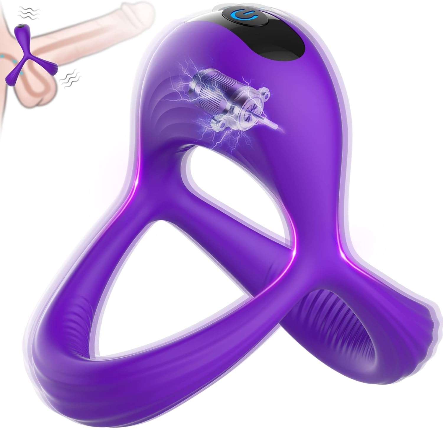 Rechargeable-Silicone-Elastic-Rings-Purple-With-10-Modes-Of-Intense-Vibration-1a