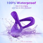 Rechargeable Silicone Elastic Rings Purple With 10 Modes Of Intense Vibration
