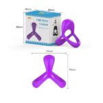 Rechargeable Silicone Elastic Rings Purple With 10 Modes Of Intense Vibration
