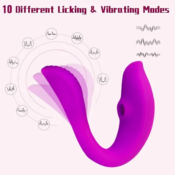 10 Suction Dual G Spot And Clit Stimulation Rechargeable Vibrator