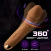 8.19 Inch Big Vibrating Rotation Auto Dildo BDSM Sex Toy For Anus