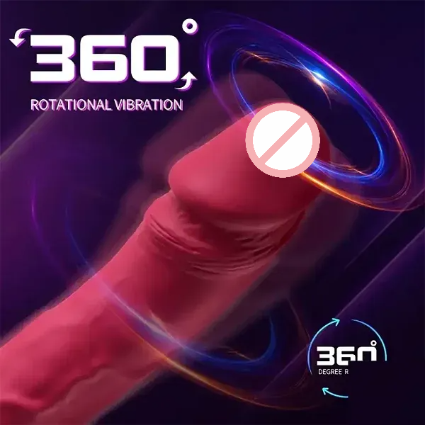 8.19 Inch Big Vibrating Rotation Auto Dildo BDSM Sex Toy For Anus