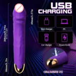 8.19 Inch Big Vibrating Rotation Auto Dildo BDSM Sex Toy For Anus