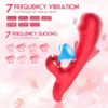 Jack Girl Using Rotating Sexy Red Pink Female Long Lifetime Battery G Spot Extra Large Crystal Rabbit Vibrator