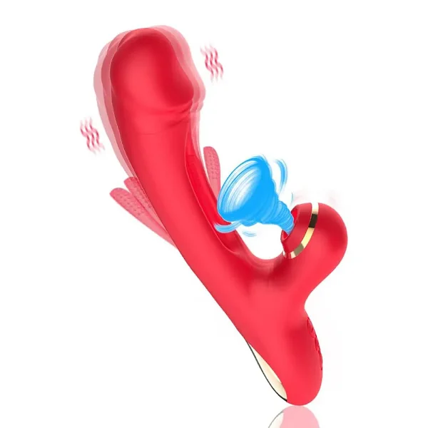 Jack Girl Using Rotating Sexy Red Pink Female Long Lifetime Battery G Spot Extra Large Crystal Rabbit Vibrator