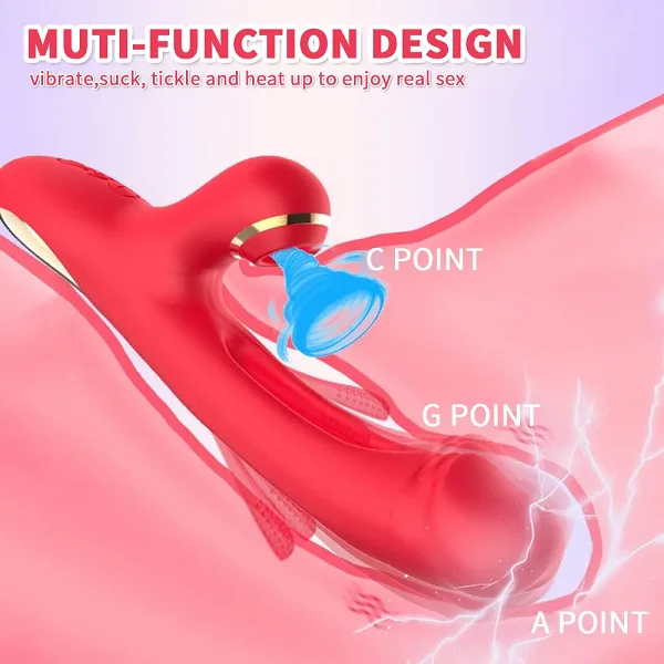 Jack Girl Using Rotating Sexy Red Pink Female Long Lifetime Battery G Spot Extra Large Crystal Rabbit Vibrator